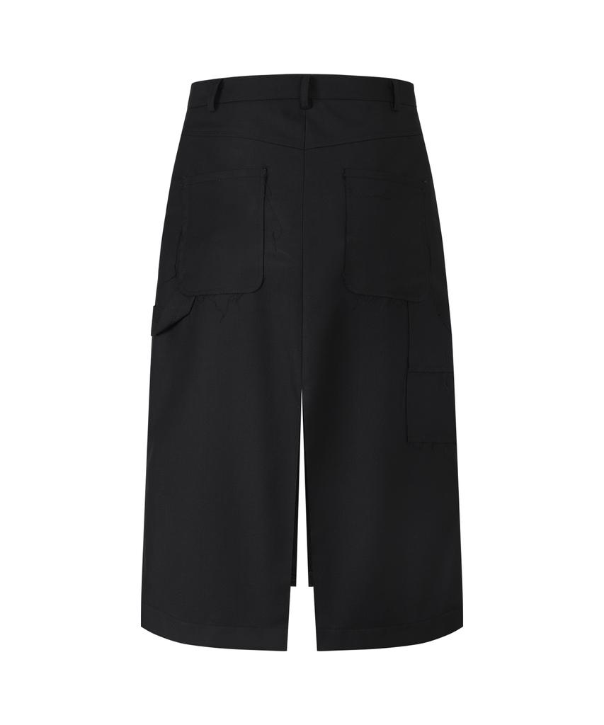 Cotton Rivers Club Double Edge Skirt (Black)