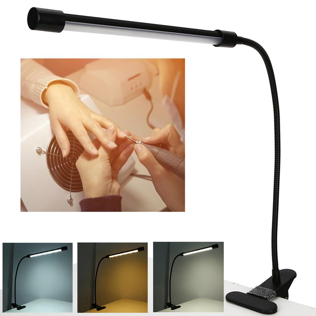 USB Charging Table Lamp Dimmable Study Reading Light Eye Protection ClipOn Lamp
