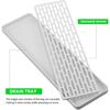 DOITOOL Double Layer Draining Tray: 2Pack Dish Drainer Drying Rack for Kitchen Counter, Non Slip Drain Board Dish Drain Tray Plastic Tea for Cup Bowl