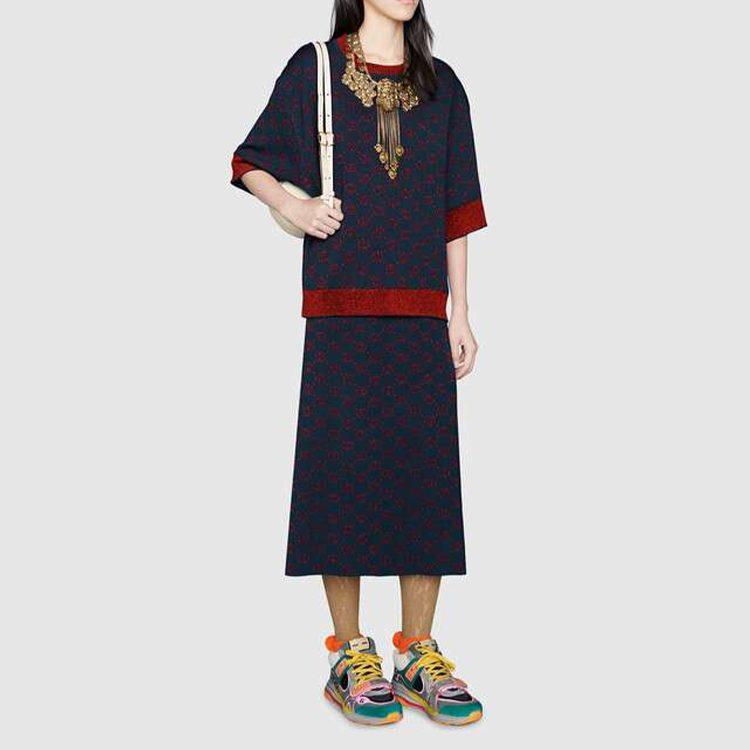 Gucci Sweater Women's Navy Blue 605920-XKAHT-4668