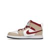 Jordan 1 Mid PS Beige Red Kids Sneakers 640734-201