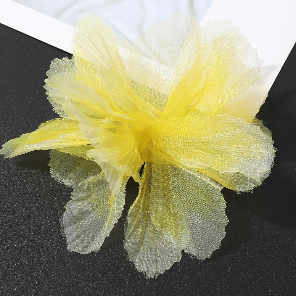 10Pcs 3D Flower Organza Lace Patches Applique For Bridal Wedding Dress Home Gradient Lace Trim Sewing Accessories Room Decora
