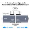 Host OTG Adapter for Fire TV Stick 90 Degree Left/Right Angle Powered Micro USB to USB OTG Adapter for Android Phone Tablet
