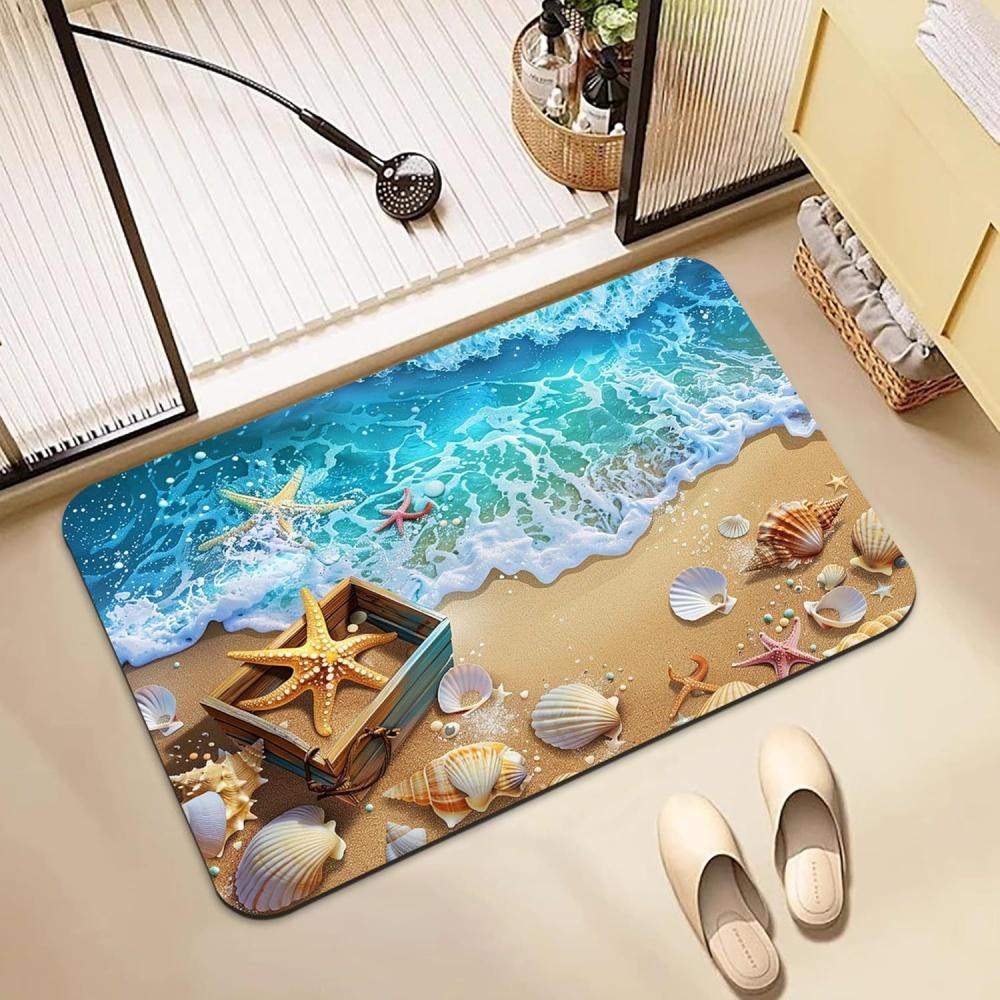 Tropical Ocean Fish Printed Doormat Underwater Coral Reef Style Anti Slip Welcome Mat For Home Home Decor Indoor Door Mat