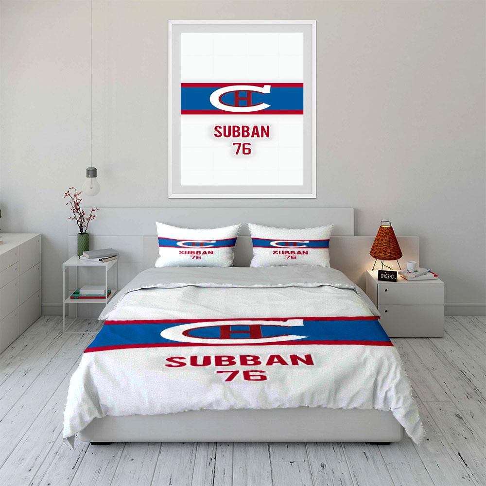 "SUBBAN 76 Hockey Logo Design Bedding" Print Bedding Set Duvet Cover Pillowcases (1* Duvet Cover 2* Pillowcases Do Not Include Comforter)