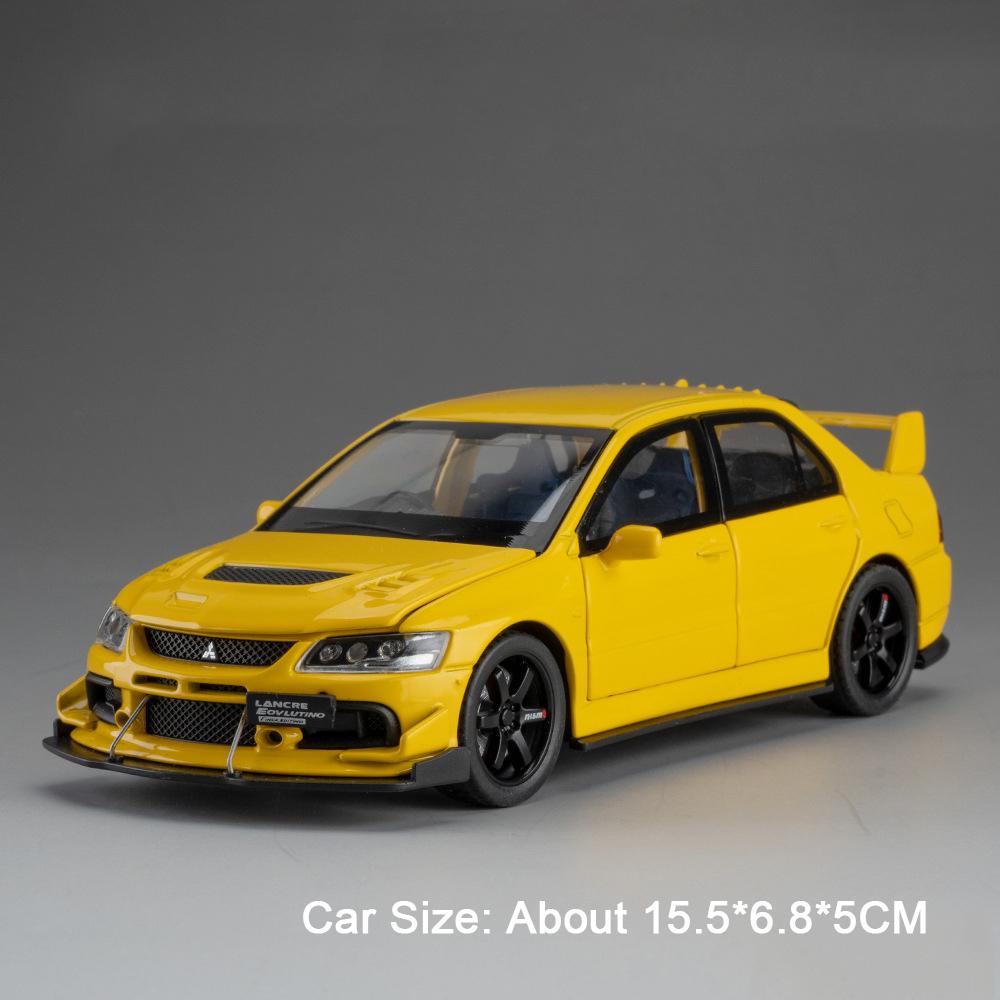 1:32 NSX Lancer Evolution IX Sportwagen Modell Spielzeug Miniaturfahrzeug Legierung Diecast Türen öffnen Stoßdämpfung Hobby Geschenke