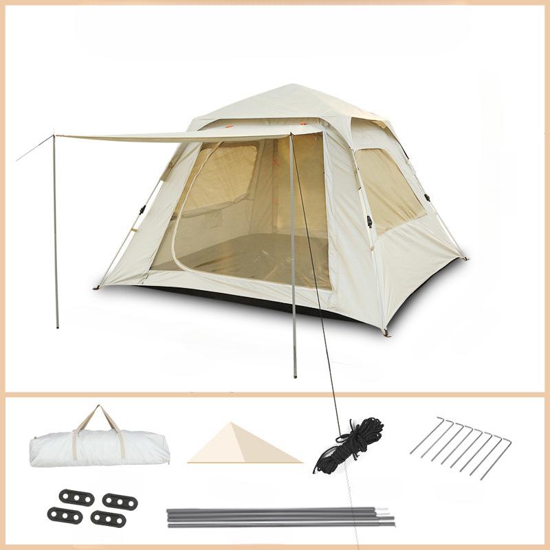 

Палатка для кемпинга, пляжа, портативная складная, автоматическая, быстро открывающаяся, для парка, кемпинга, полный комплект, утолщенная, непромокаемая 210*210*145CM