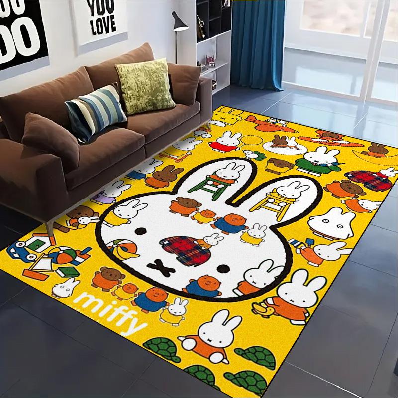Miffy Carpet Rug for Living Room Bedroom Home Sofa Decoration,Kids Play Non-slip Floor Mat