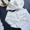 Ladies Spring and Summer Small Fresh Cotton Print Lovely Comfortable Mid Waist Underwear