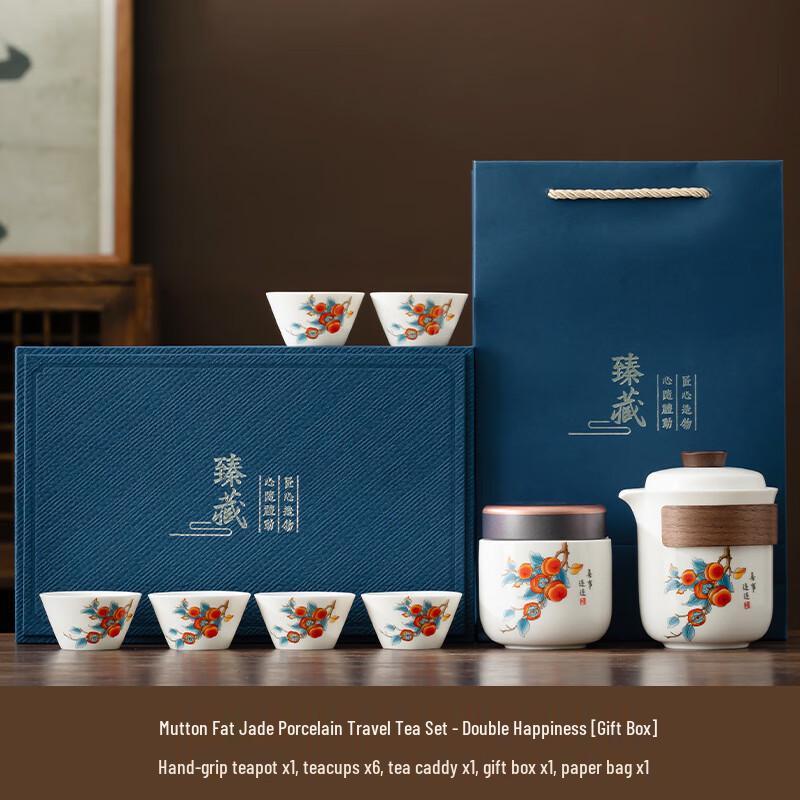 

Керамический дорожный набор для чайной церемонии Гунфу XUNYI