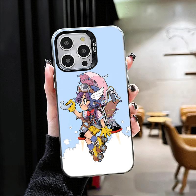 Arale S-Slump Anime Soft Phone Case for iPhone 15 16 17 Pro Max 17Air 16E 14 Plus 13 12 Mini Shockproof Cover Back Shell