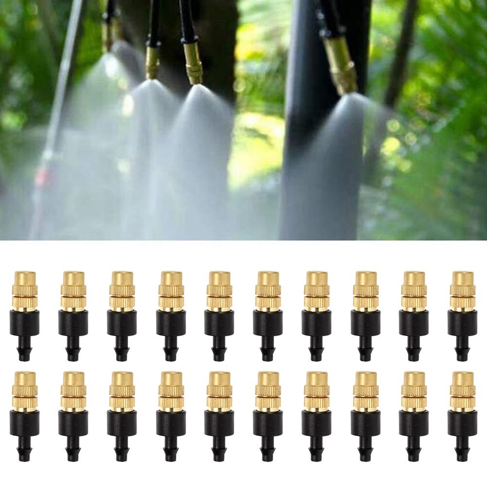50Pcs Misting Nozzles Adjustable Garden Hose Sprinkler Head Irrigation Drippers Atomizing Nozzle Garden Supplies