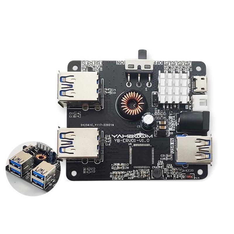 4 orts USB3.0 HUB Expansion Board for obot Car ocking Station 5Gb Splitter For  for NO  4B OS o