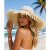 Women S French Style Raffia Straw Hat Large Brim Sun Hat For Beach Summer Sun Protection