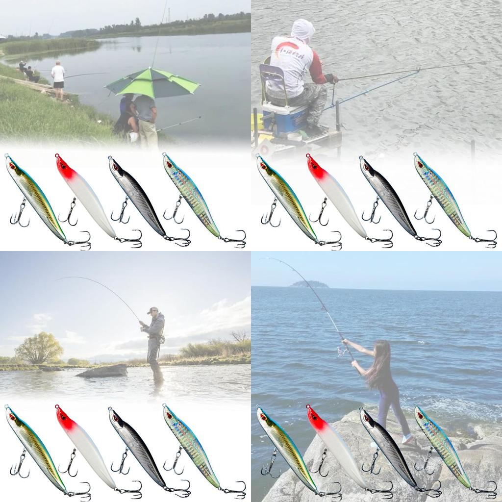 Isca Artificial Versátil Minnow Duro Isca Falsa Com Cores e Padrões Realistas Para Todas as Condições de Pesca