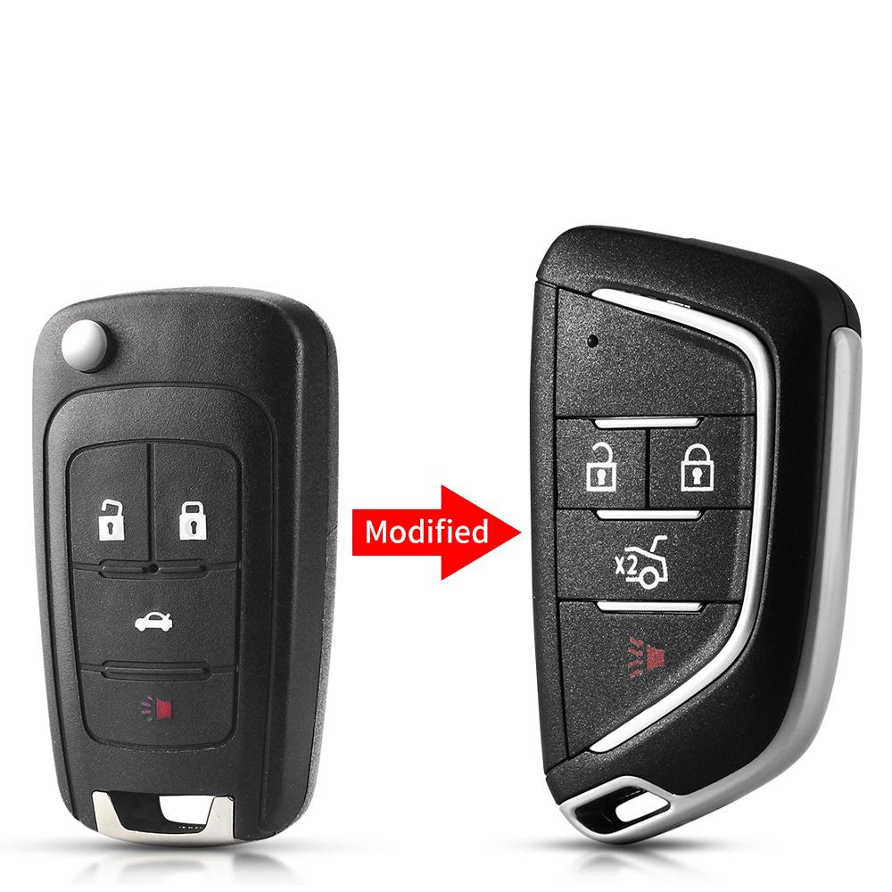 For Chevrolet Cruze Epica Lova Camaro Impala For Buick Modified Folding Case Fob 2/3/4/5 Button Flip Remote Car Key Shell