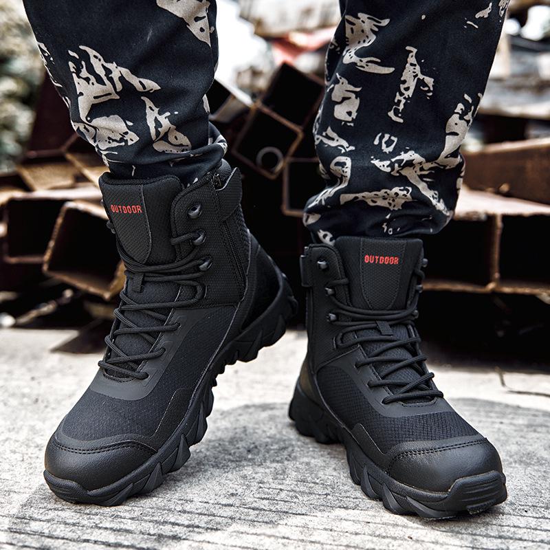 2023 Autumn Men's High-Top Camouflage Jungle Combat Boots Plus Size
