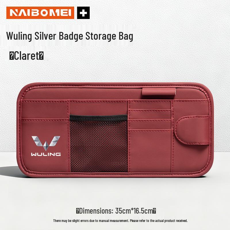 Wuling Car Glasses Clip & Sun Visor Storage Bag Decor