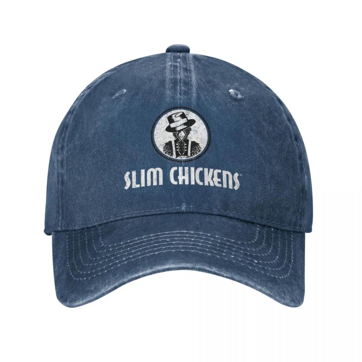 Slim Chickens Vintage Textur - Schwarz-Weiße Baseballkappe Gentleman-Hut Sonnenkappe Damenmützen Herren navy blau