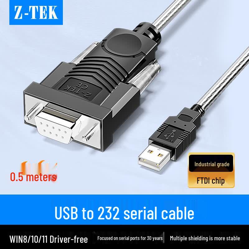 Кабель-адаптер Z-TEK USB на RS232, Female, DB9