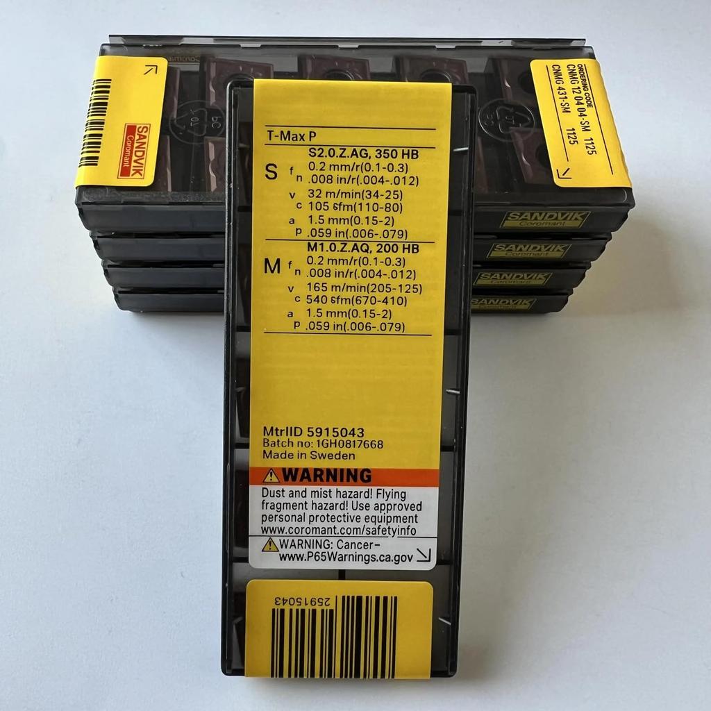 Original Sandvik / CNMG120404-SM 1125 /CNC CARBIDE tool blade 10 Pcs