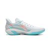 Li Ning Light Speed 4 Cushioning Slip Resistant Abrasion Resistant Rebound Low top Basketball Shoes Men's White Blue ABPW011-1