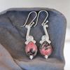 Genuine Black Rhodonite Gemstone 925 Sterling Silver Designer Jewelry Earrings EE-37-25