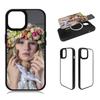 10Pcs For iPhone 15 Case DIY Blank Heat Transfer TPU+PC Phone Back Cover with Magnetic Ring