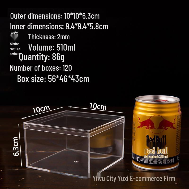 Transparent Acrylic Storage Box with Lid for Jewelry, Gifts, or Wedding Candy Display
