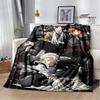 Cartoon Bungou Stray Dogs bedruckte Decken Picknickdecke Warme Flanelldecken Hausbettbezüge Decken für Betten Geburtstagsgeschenk