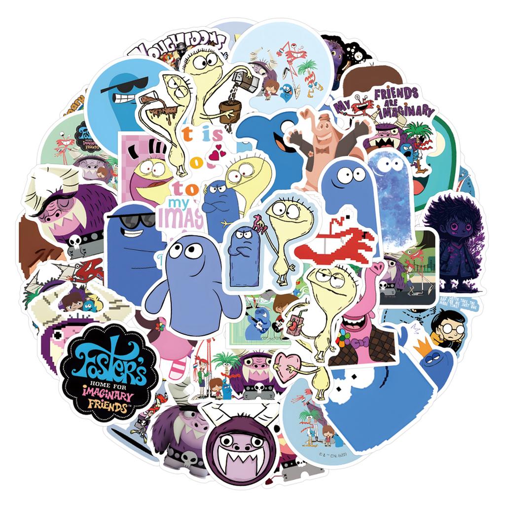 55 Naklejki Graffiti z Wyimaginowanym Przyjacielem Ozdabiają Walizkę Laptopa Telefon Komórkowy