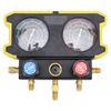 AC Manifold Gauge Set, Automotive R134A R22 R410 Refrigerant Pressure Gauge, AC Charging Tool Kit for Gas Electric