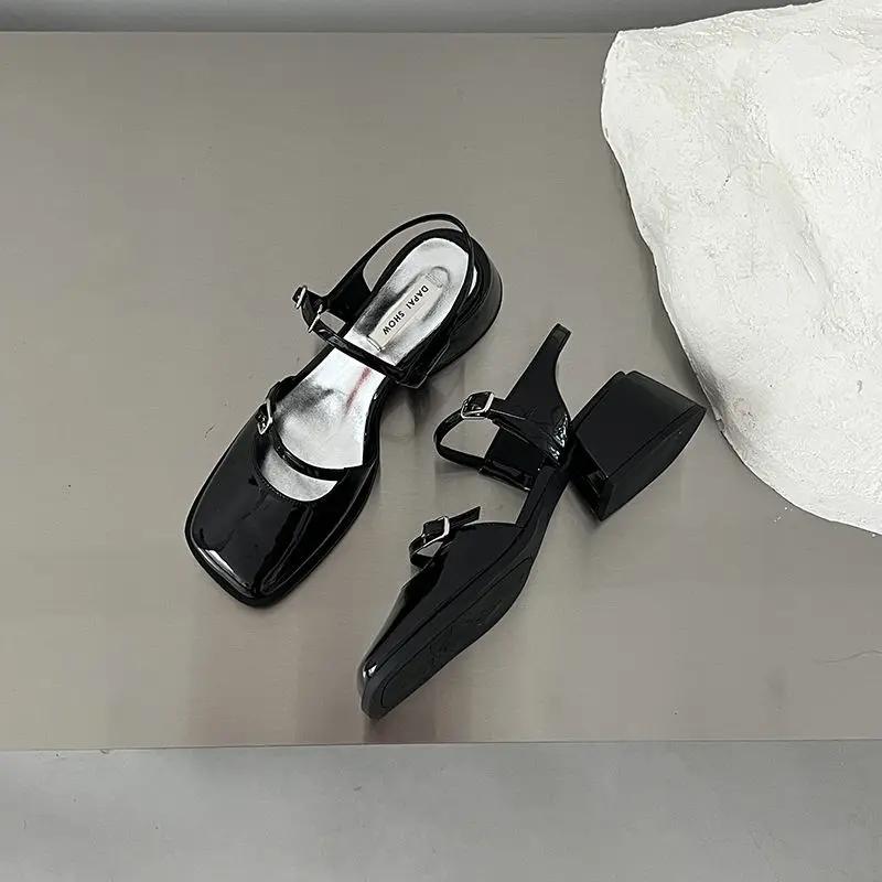 Fashion Mary Jen Ladies Shoes Wholesale Vip High Quality Pvc Women's Closed Sandals Cheap Liquidation Sandal Low Price Designer Footwear