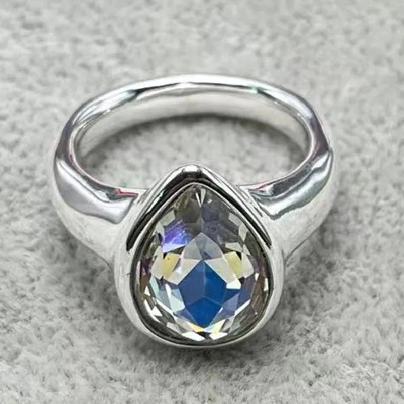2024 UNODE50 Romantic Water Drop Gemstone Ring - High Quality Jewelry Gift for Women Size 6