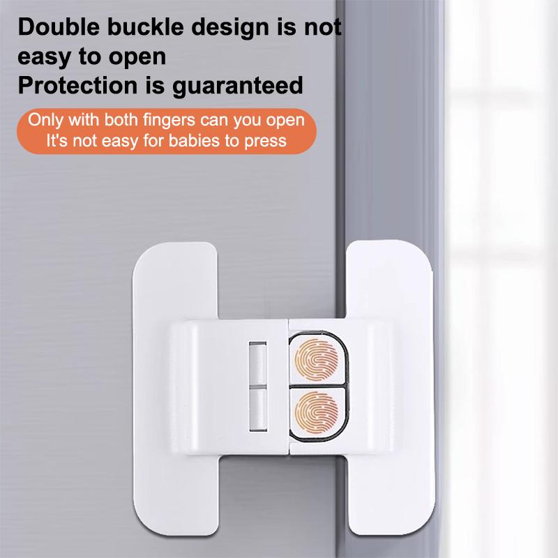 5Pcs Baby Safety Cabinet Lock Drawer Door Locks Child Anti-Pinching Hand Security Protection Buckle Protection Refrigerator Lock