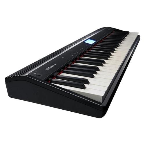 Roland GO:PIANO Entry Keyboard GO-61P Portable Digital Piano, 61 Keys, Bluetooth Compatible, Compact, Headphone Compatible, AC/Battery Powered, Black