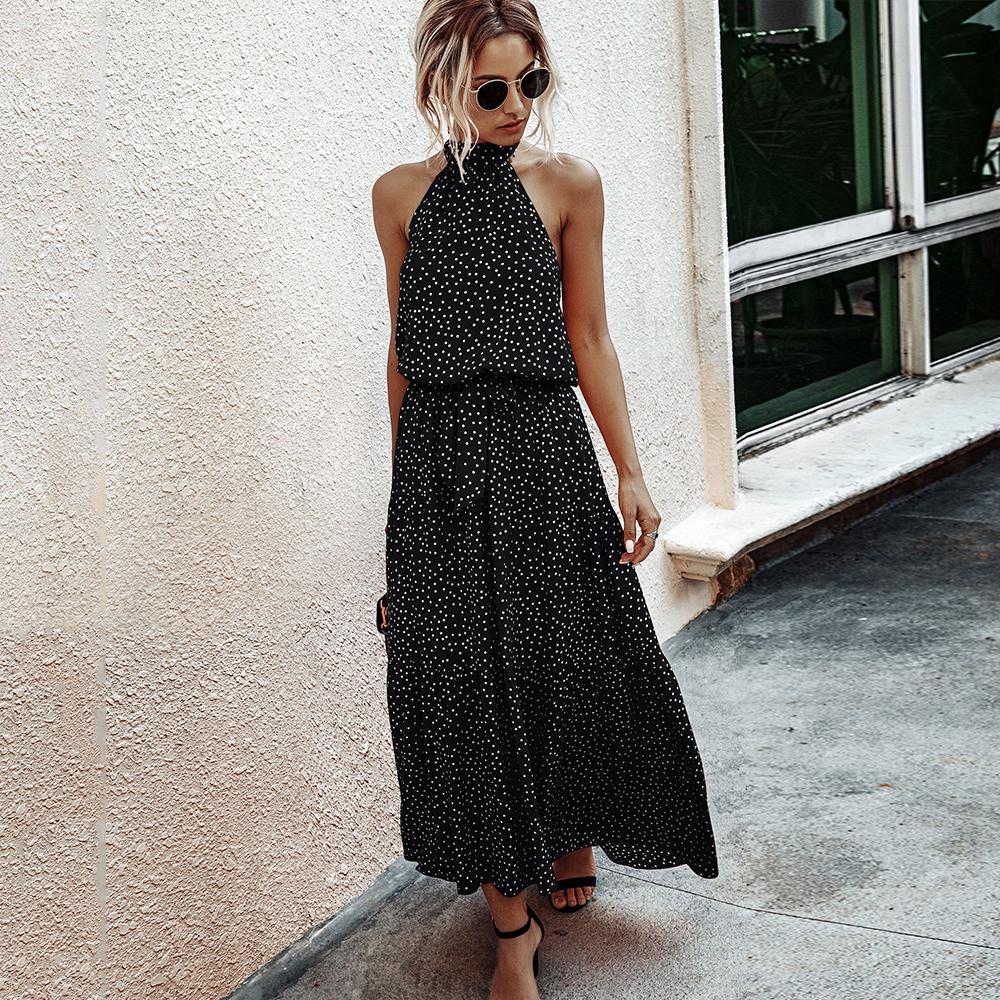 New Sleeveless Polka Dot Dress 