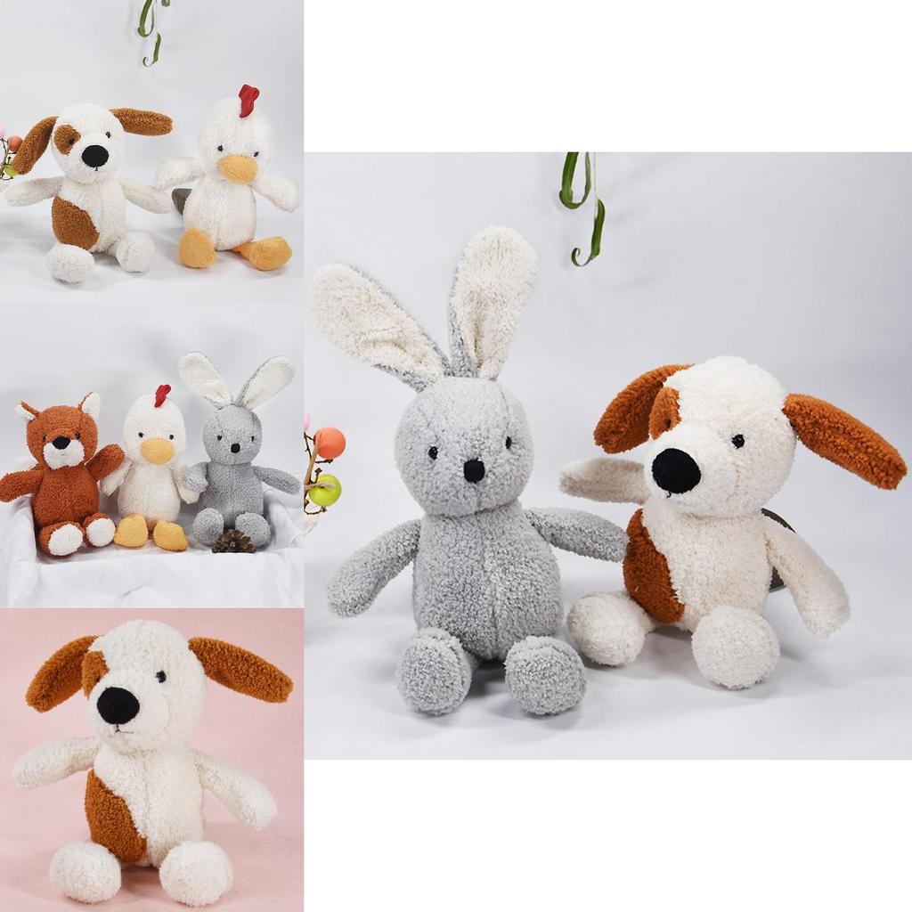 Plush Dog Chicken Animal Toy With Pp Cotton Filling For Kids And Teens Bed Decor