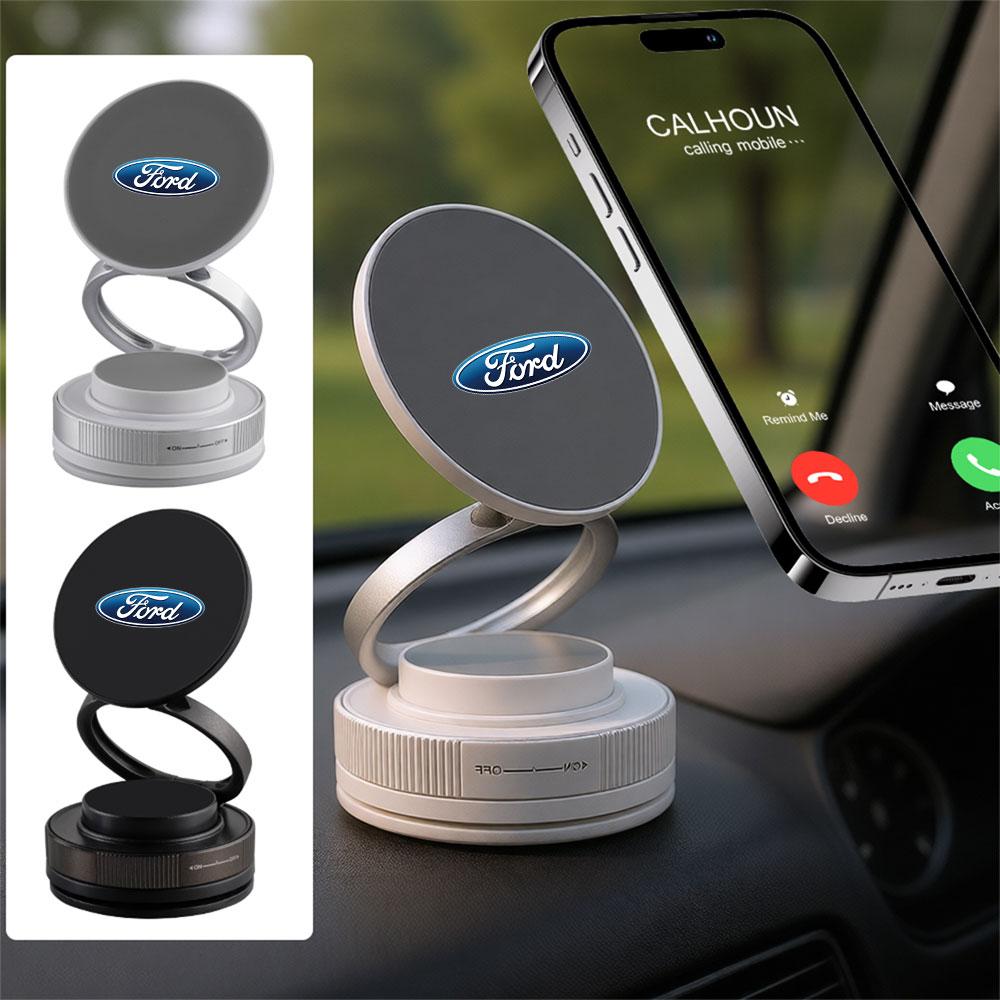 1PCS ABS 360 Adjustable Vacuum Magnetic Phones Holder Valve Cap For Ford Focus 2 MK5 Fiesta MK7 Mondeo MK4 Fusion ShelbyMustang ARW1