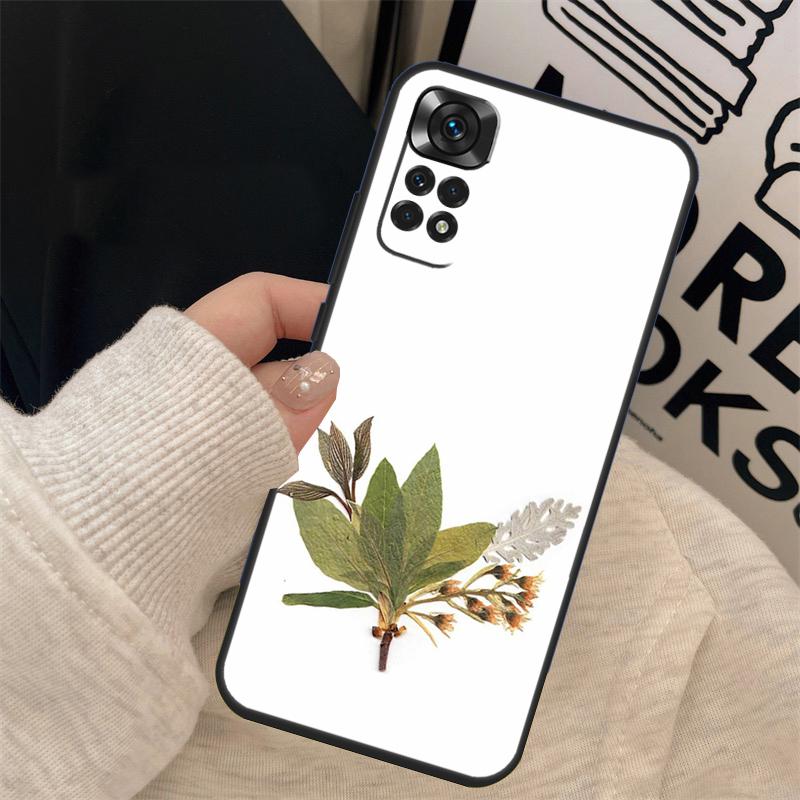 Flowers Pressed Cover For Xiaomi Redmi Note 13 10 11 12 14 15 Pro Plus Case For Redmi 15 12C 13C 14C 10C 15C