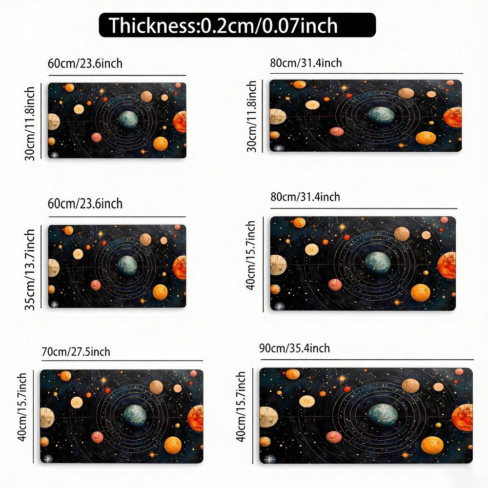 Starry Sky Moon Theme Mouse Pad Large Rubber Anti-slip PC Desk Accessories Mousepad for Office and Gamer Keyboard Mats Decor Mat