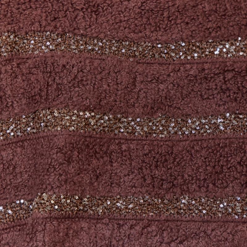 Maxza Sequin Stripe Loose Fit Boucle Knit Ze11qk015na