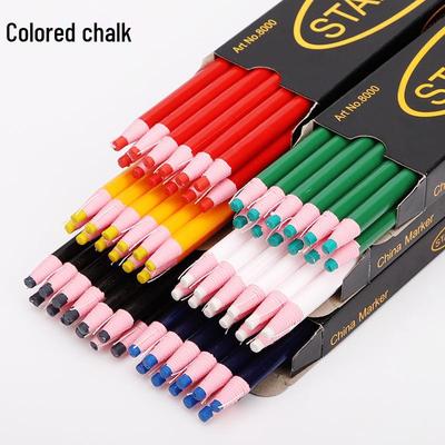 Non-Sharpening Colored Chalk Pencil for Marking Garments, Sewing, and Pattern Making