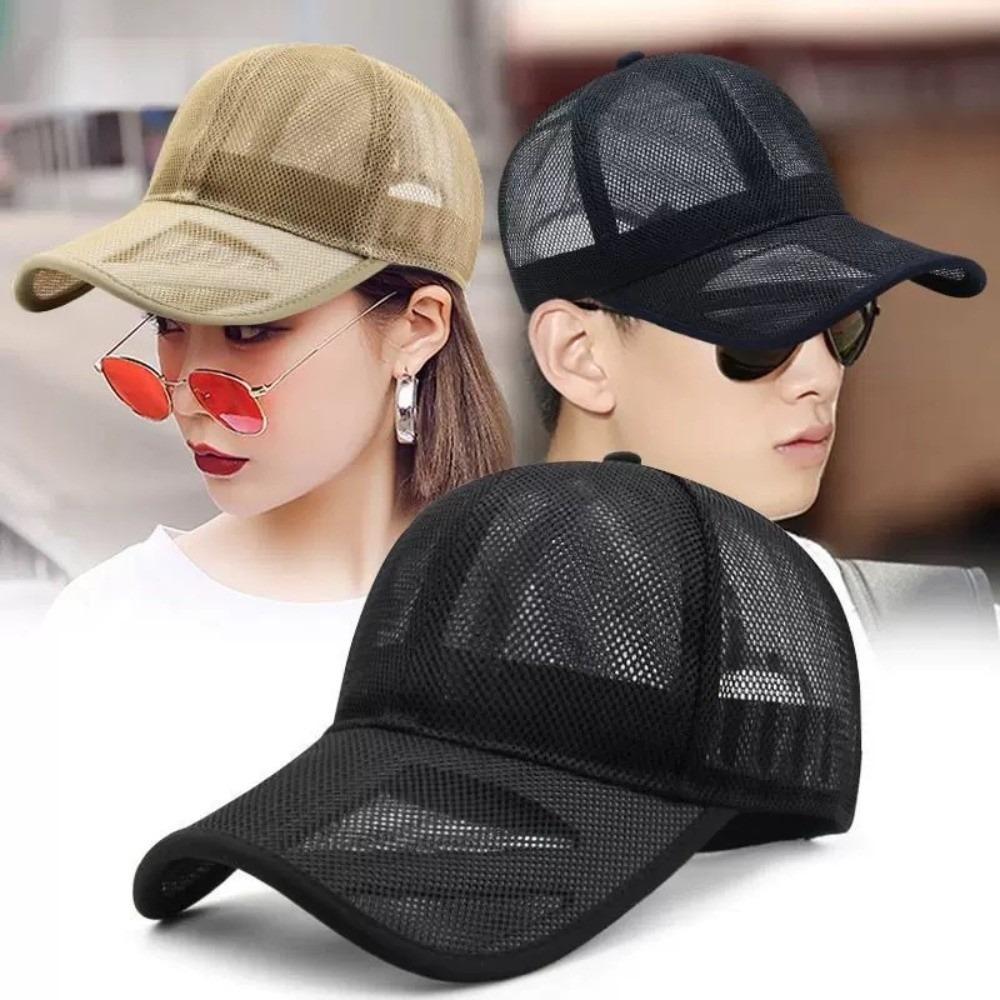 Adjustable Men Snapback Hat Quick-dry Sports Mesh Caps Trucker Cap Mesh Baseball Cap  Unisex