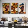Afrikanische Frau Abstrakte Kunst Leinwandgemälde Afrikanisches Mädchen Afrika Kunst Poster und Drucke Wandkunst Bilder für Wohnzimmerdekor