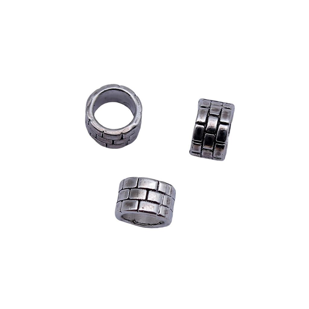 Multi Color Spacer Beads Ornate Metal Big Hole Beads For Jewelry Projects