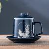 China Guofeng High-grade Heat-resistant Ceramic Tea Cup Tea Separation Cup Home Kung Fu Tea Set Personal Special