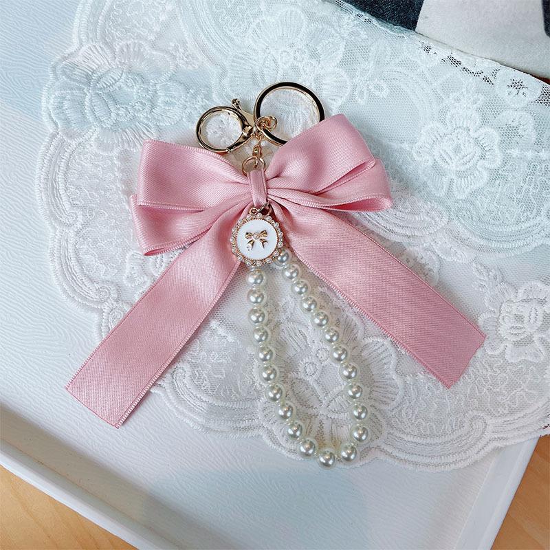 Keychain with bow, Large bow tie,Carrying bag for hanging,Ornament,Bag decorations,DIY headphone case,Accessories