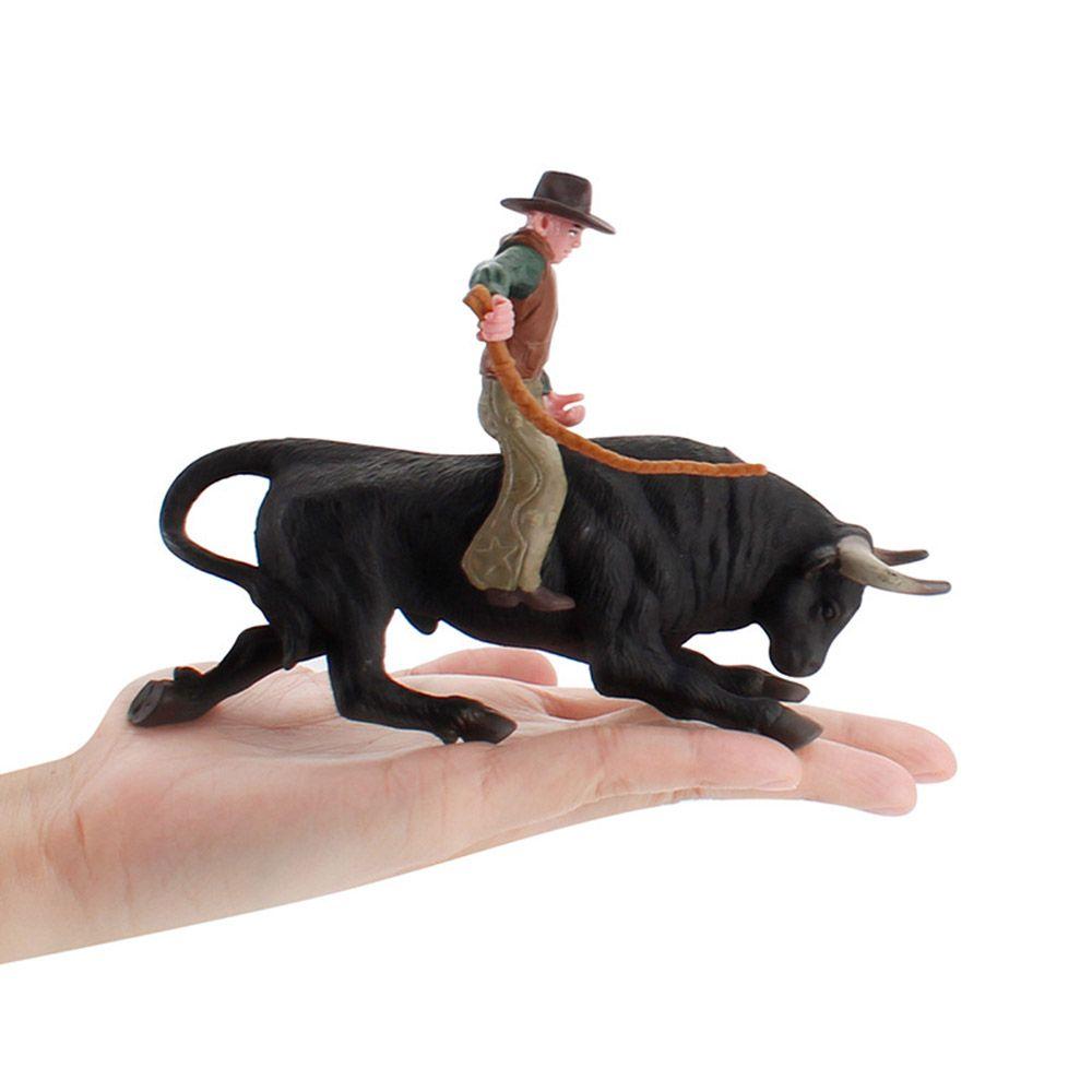 Szenenzubehör Sammlerfigur Modell Tier Spielzeug Rodeo Bulle Bullenreiter PVC Modell