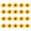 20Pcs Realistic Silk Artificial Sunflower Heads Lifelike Fake Sunflower Decoration for Home Wedding Party DIY Craft Wreath